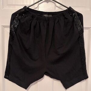 Recollection Black Sequin Trim Shorts
